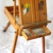 Vintage Wood - Metal - Artist - Portable Folding Easel - Carry Case - Full French Sketchbox