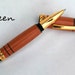 015 - Keen Handcrafted Handmade Cedar Apollo Infinity Gold Titanium Gel Rollerball Pen