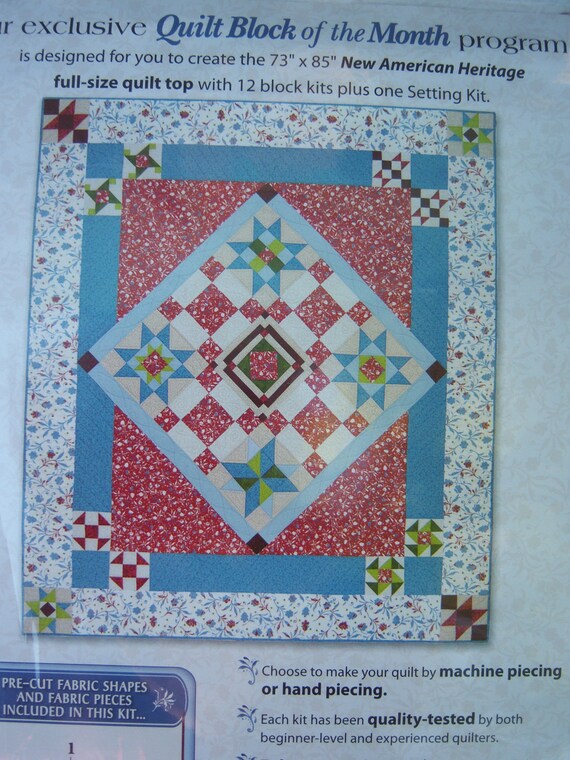 JoAnn Quilt Month New American Heritage Fabric 12 kits blocks