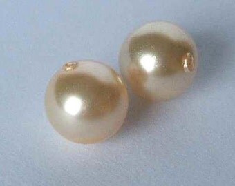 SWAROVSKI Round Half Drilled Pearl 5818 LIGHT GOLD