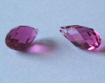 SWAROVSKI 6010 Briolette Crystal Beads FUCHSIA
