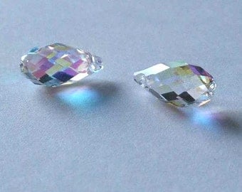 SWAROVSKI 6010 Briolette Crystal Beads CRYSTAL AB