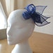 Cobalt Blue, Knot and Sinamay Leaf Fascinator, Races, Weddings, Prom, Cruise