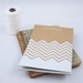 Screenprinted Manila Folder Tie Notepad - Chevron Design