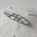 Antique lingerie pin- guilloche enamel birds on branch w/ c clasp