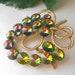 Vintage brooch watermelon rivoli rhinestone jewelry