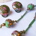 Vintage necklace & earrings Italian murano glass wedding cake venetian jewelry set