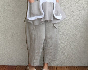 Eco friendly natural linen pants