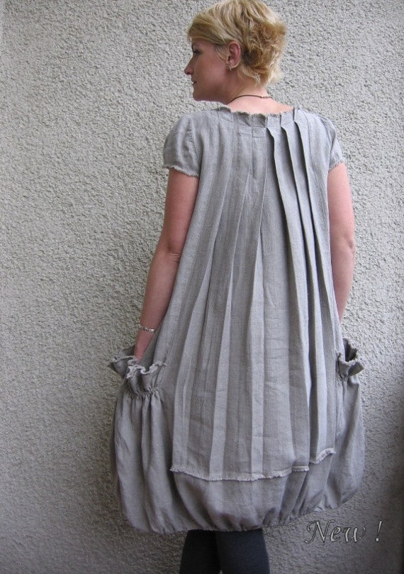 Eco friendly natural linen dress tunic