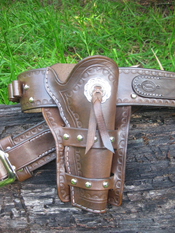 Custom Handmade Western Holster and Cartridge Belt by Rossjbr