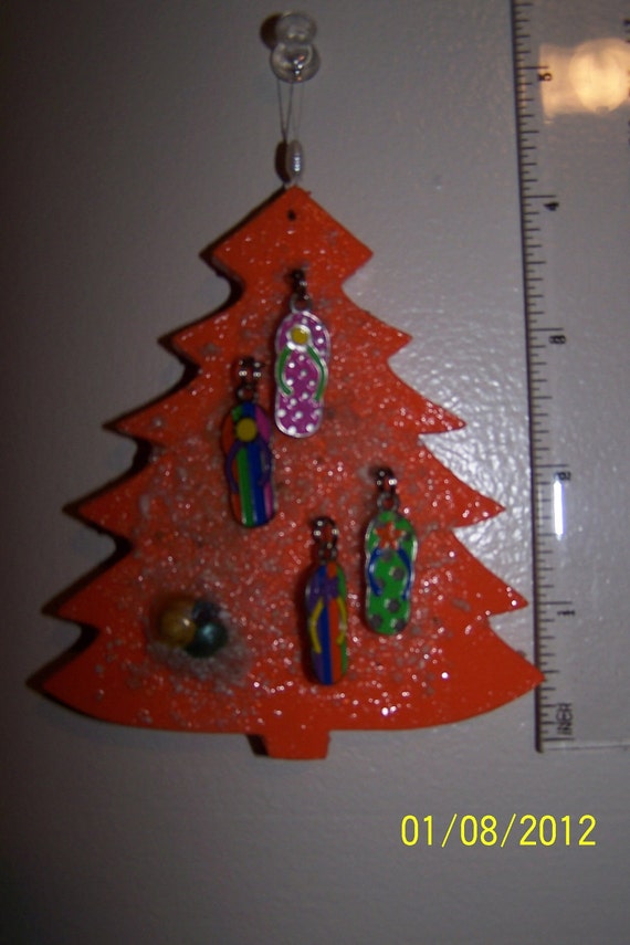 christmas tree ornament flip flop orange christmas tree ornament flip flop orange
