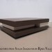 1:12 scale chocolate brown and white ultra modern dollhouse coffee table