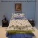 PRICE REDUCED Dollhouse miniature 1/12th scale full size shabby cottage bedding set in blue and apple green.