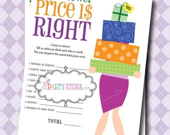 INSTANT DOWNLOAD, The Price is Right Baby Shower Game, PRINTABLE, Many More Fun Games to Choose From, Digital