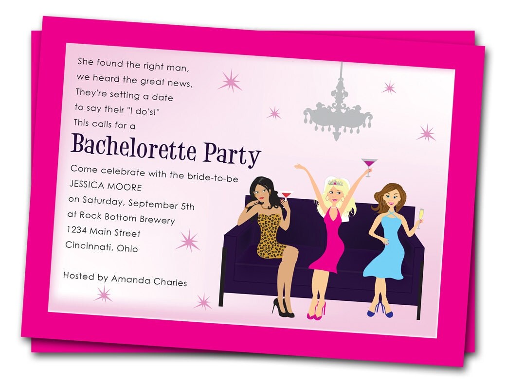 Bachelorette Wording Invitation Fun 2