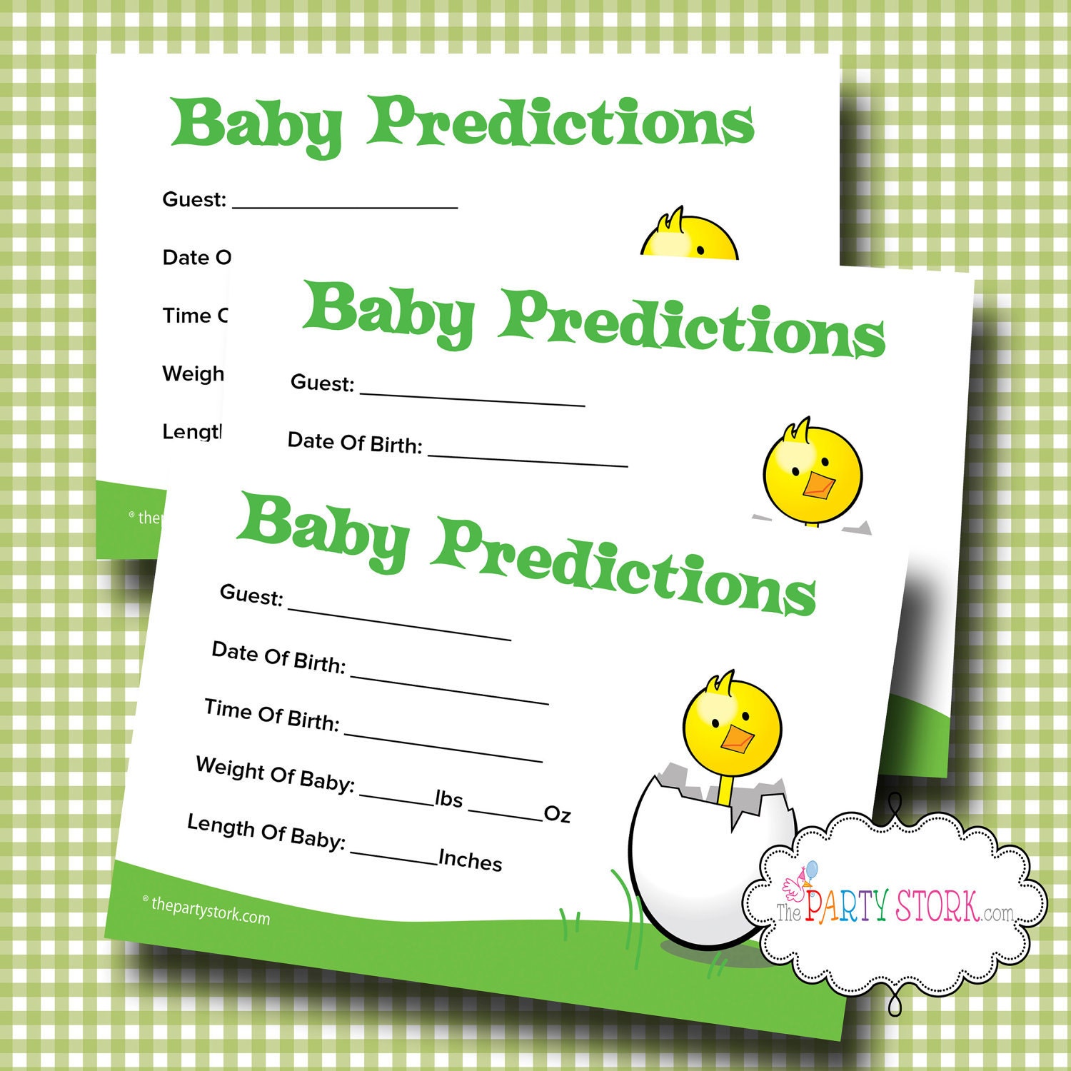 71 New baby shower game cards 27 Printable Baby Shower Prediction Game Baby Shower by thepartystork 