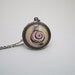 Pink Snail Wearable Art Hand Painted Silver Pendant Necklace