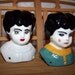 Pair of Vintage Porcelain Doll Heads