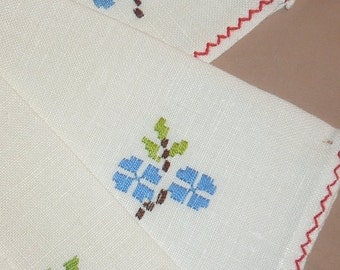 hand embroidery napkins set of 12