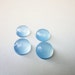 25% OFF - GCF-1006 - Natural Chalcedony - 8mm Round Rose Cut Faceted Cabochon - AA Quality - 2 Cabs