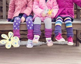 Playground Warmers (children's leg warmer knitting pattern)