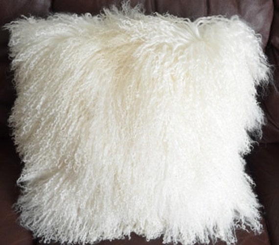 20 Mongolian Lamb Decorative Throw Fur Pillow