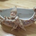 Vintage Pixie, Elf Planter, Ornate Fairy Planter, Decorated Boat Flower Pot