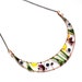 ON SALE 20% nature inspired necklace, copper resin jewelry, half moon necklace