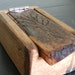 Small Rustic wooden box with carved tree