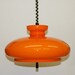 A very nice Space Age Orange glass pendant lamp