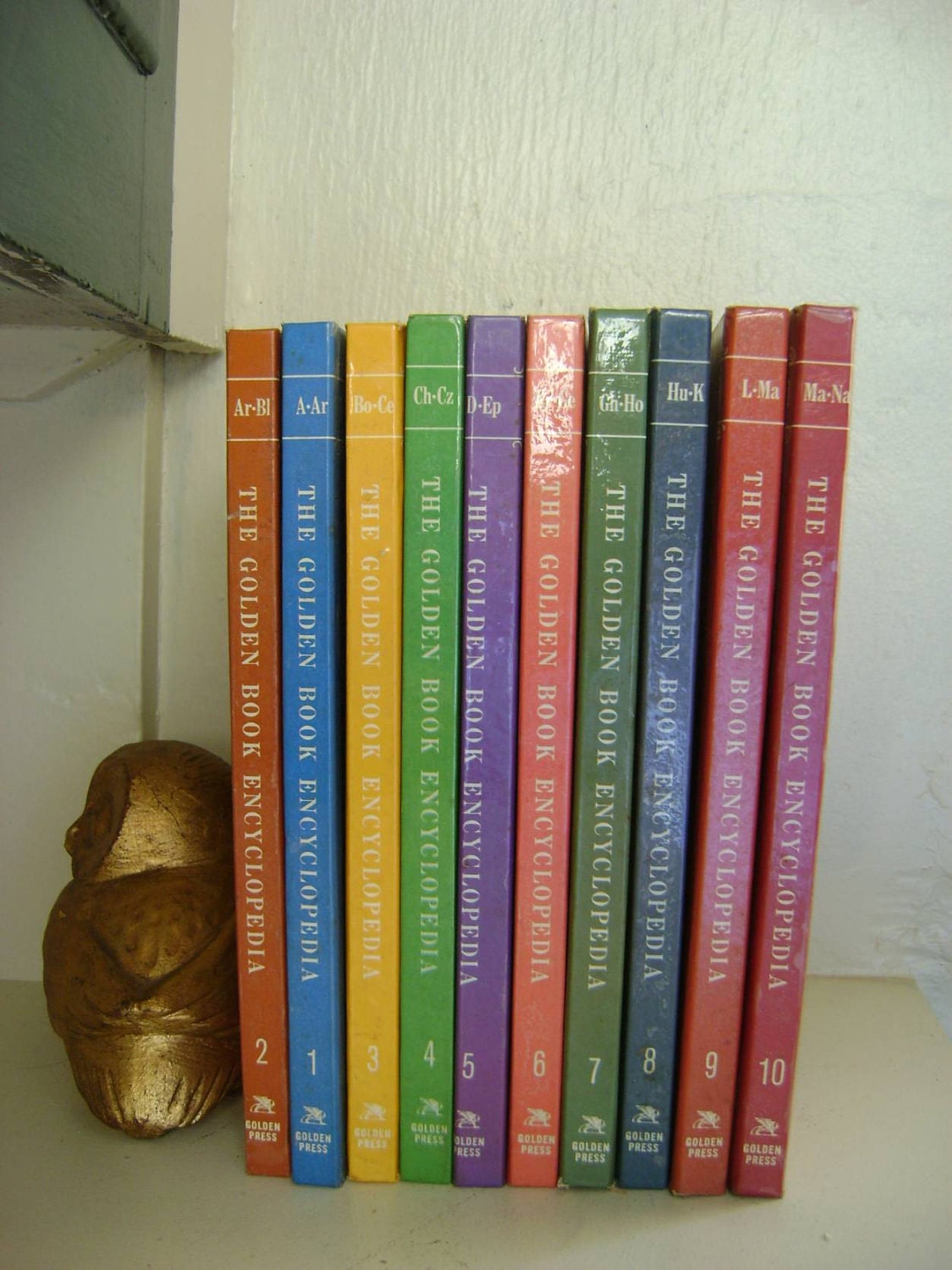 Vintage 1960 The Golden Book Encyclopedia Set 1-10