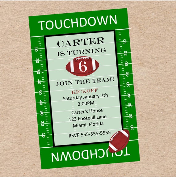 Football Tailgate Invitation Wording 2