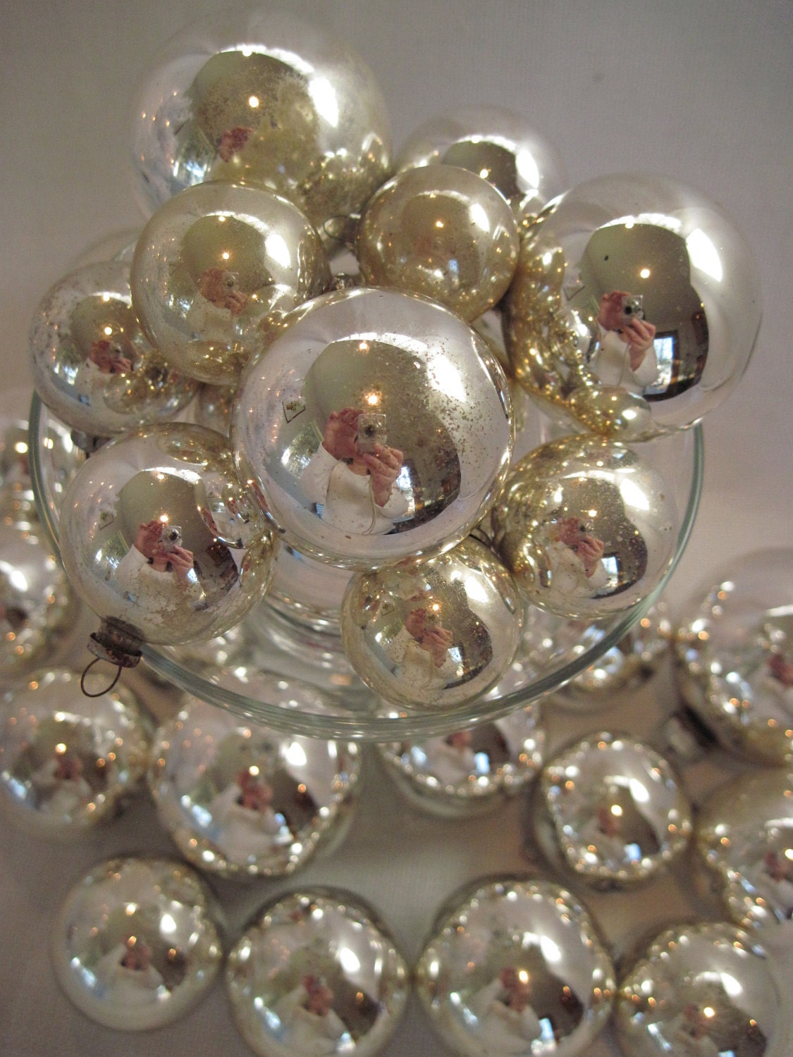 silver mercury glass christmas holiday tree ornaments 30 silver mercury glass christmas holiday tree ornaments 30