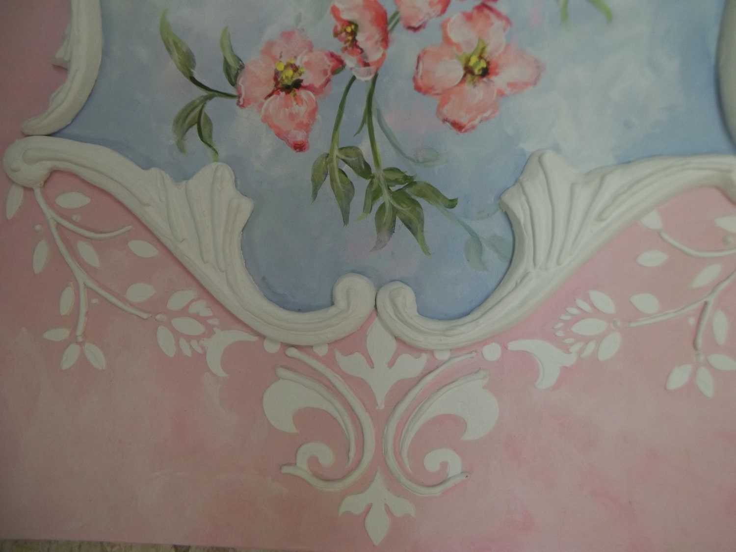 Shabby French Roses Rococo Painting by RoyalRococo on Etsy