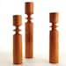 Danish Modern Style Wood Candle Holder, Set of 3