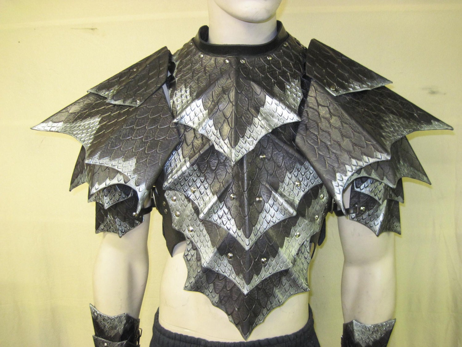 robot plating armor Dragon & Leather Scale chest back shoulders Armor