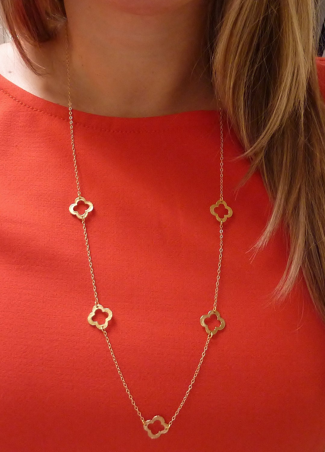 Van Cleef & Arpels inspired Gold Clover necklace Van Cleef & Arpels inspired Gold Clover necklace