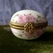 Vintage French Floral Porcelaine de Paris Egg Pill Box (s063)