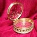 Reserved for James Antique French Cut Crystal & Silver Pill Box (A120)