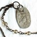Lucky Number Five Necklace, OOAK, vintage, pendant, tag, silver, by nancelpancel on etsy