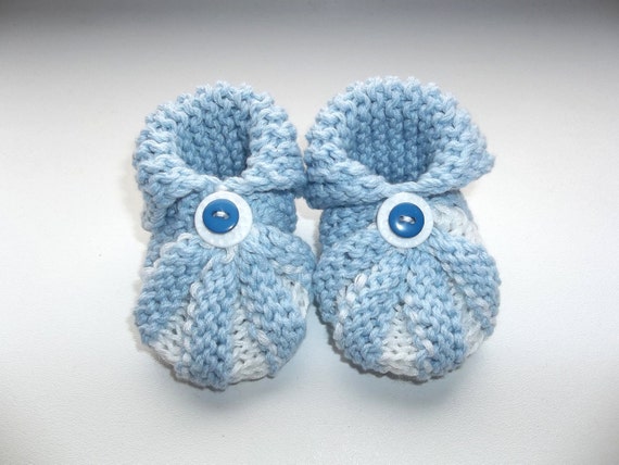 Hand Knitted Merino Wool Baby Booties Handmade by LaRoHandmades