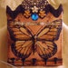 Take 50% Off! Use promo code 50WAYS. Original Art Collage Mini Canvas Mixed Media Magnet Wall Art Copper Butterfly Beauty
