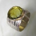 Vineyard Green Tourmaline 14K Gold Sterling Wide Ring