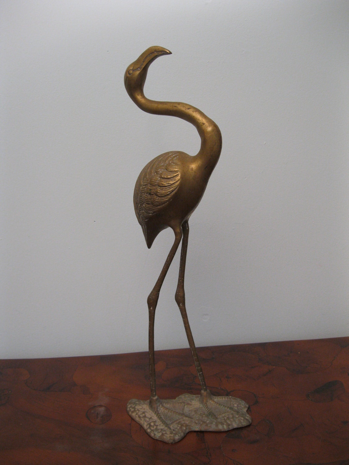 brass flamingo
