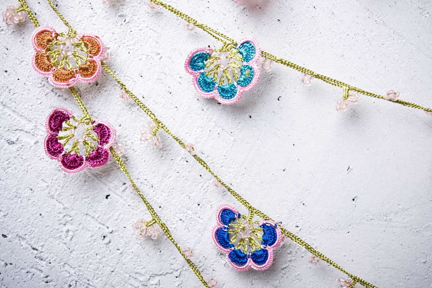 Crochet necklace turkish lace needle lace oya by beyhan1972