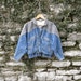 80s Rigolletto Jean Jacket with Faux Snake Skin Detail Unisex Small Medium