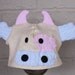 Upcycle Sweater Hat Pattern includes 5 sizes and 3 options cow, owl, bear PDF 10