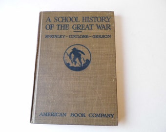 Vintage School Book, The Great War, Illustrated Maps, Man, Mens