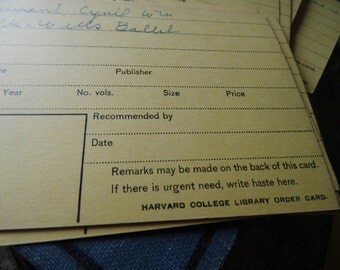 Vintage Harvard College Library Paper, Ephemera from All Vintage Man - Collage, Mixed Media