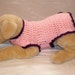 Dog Sweater Crochet Medium-Pink-(Breed Sizes List Included)